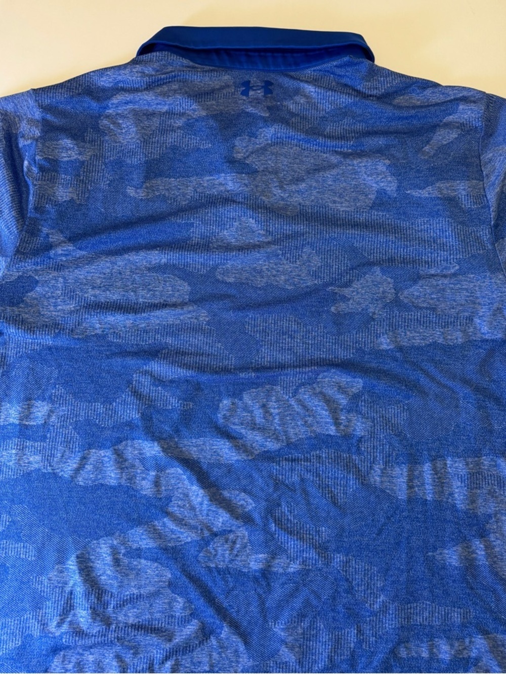 Under Armour Playoff Polo XXL Blue Camo Golf Performance Loose Fit - Picture 7 of 8